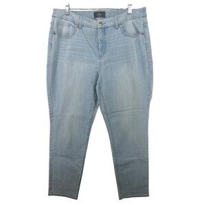 Chicos So Slimming Women Jean Sz L Light-Wash Hi-Rise Stretch Ankle Comfy Casual